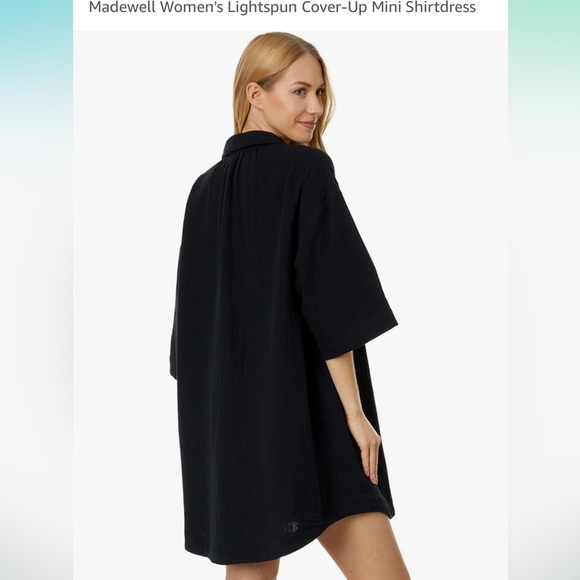 Madewell Women's Lightspun Cover-Up Mini Shirtdress - Picture 3 of 4